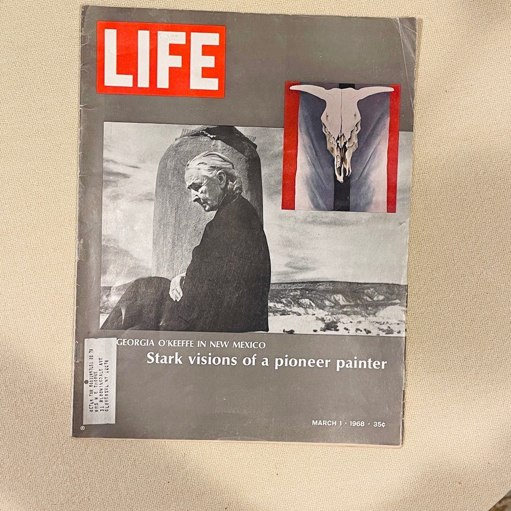 Vintage LIFE Magazine March 1 1968 - Georgia O’Keeffe Art Cover Collectible